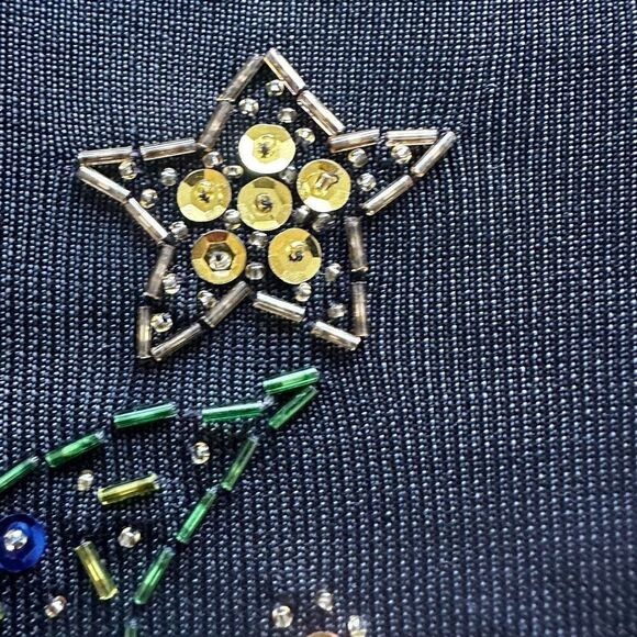 Lucia Burns Vintage Beaded Christmas Knit Top - Picture 5 of 7